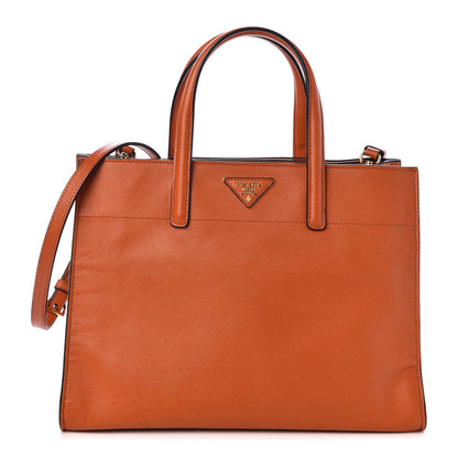 Prada Saffiano Soft Tote Papaya 1 of 8