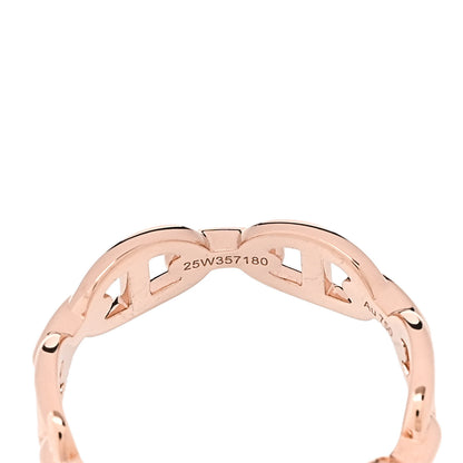 Hermes 18K Rose Gold PM Chaine d'Ancre Enchainee Ring 54 7 7 of 9