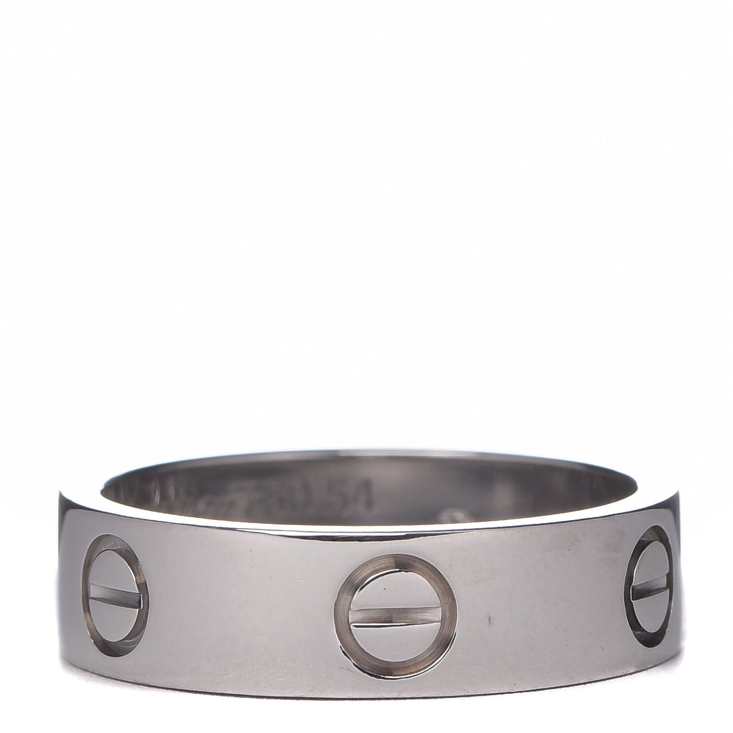 18K White Gold 5.5mm LOVE Ring 54 6.75