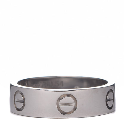 Cartier 18K White Gold 5.5mm LOVE Ring 54 6.75 1 of 4