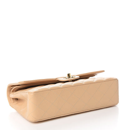Chanel Caviar Quilted Medium Double Flap Beige 3 of 10