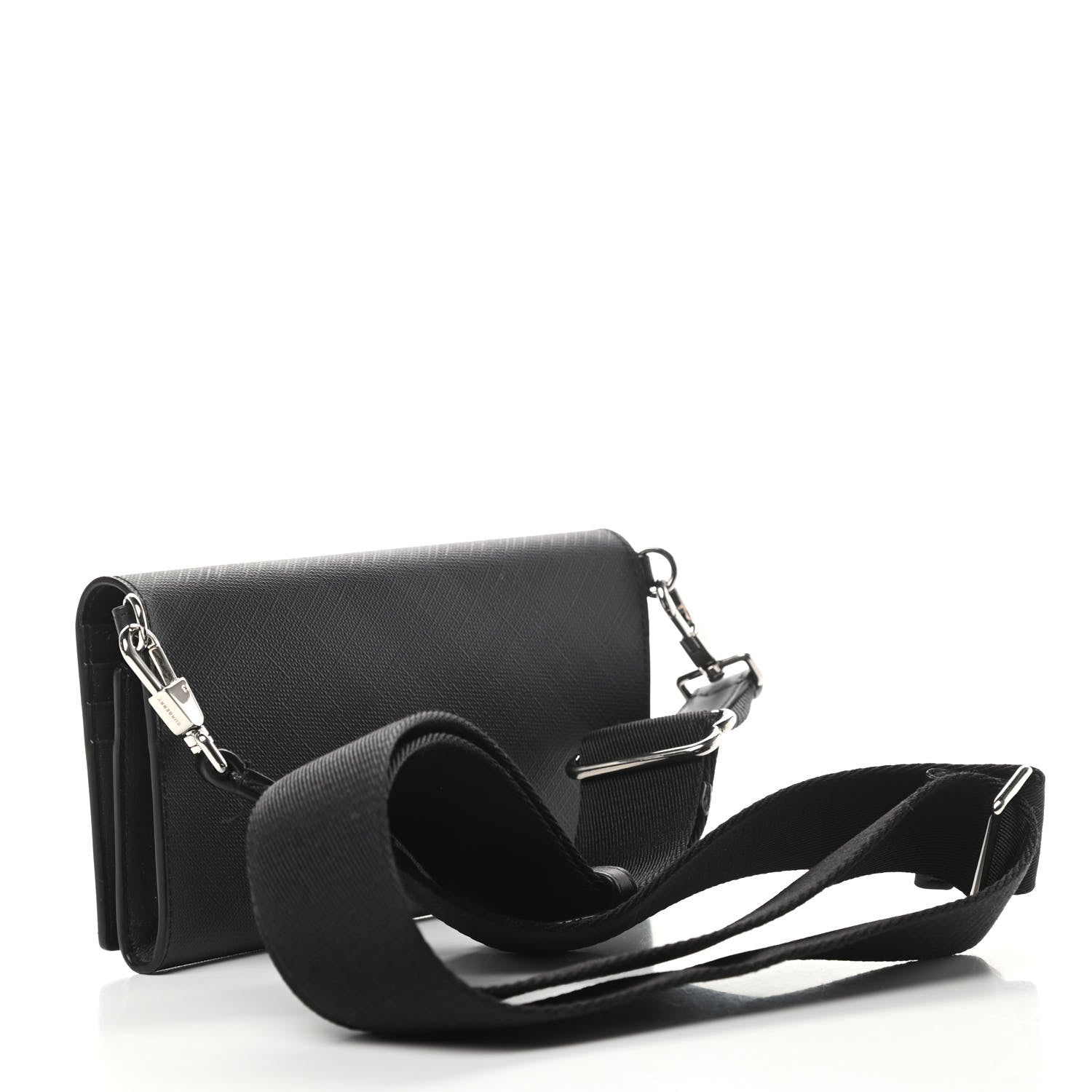 Burberry London Check Wallet with Detachable Strap Charcoal 3 of 13