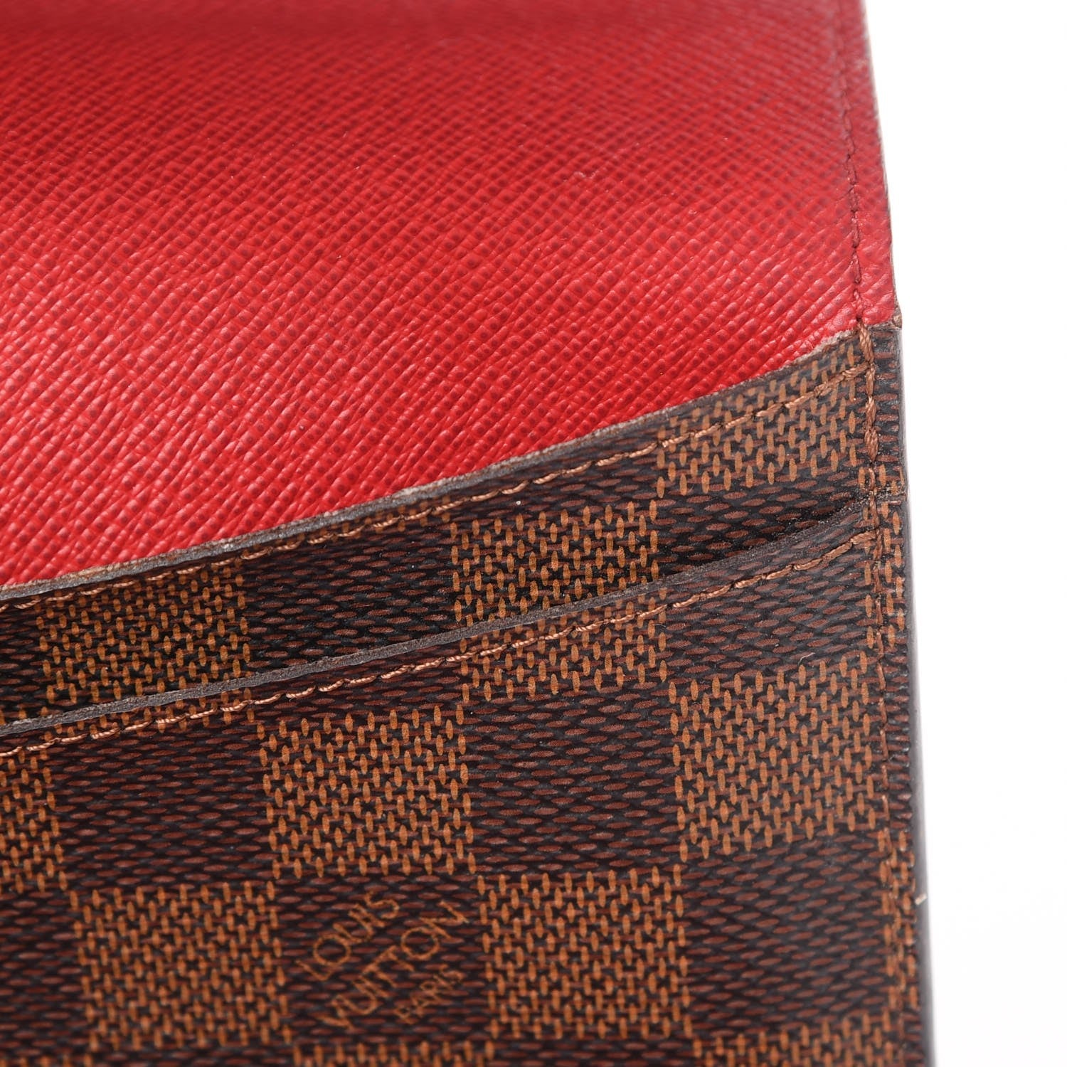 Louis Vuitton Damier Ebene Josephine Wallet Red 16 of 17