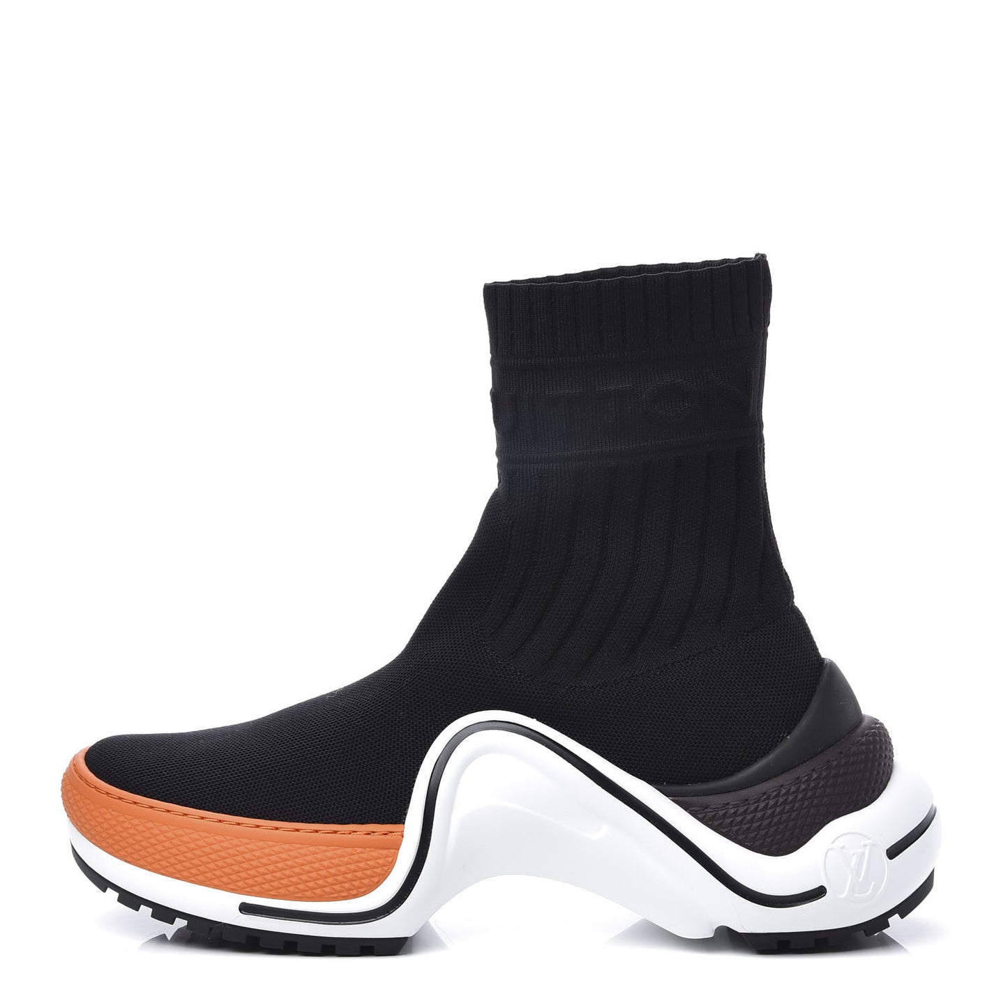 Stretch Textile LV Archlight Sneaker Boots 35.5 Black Orange