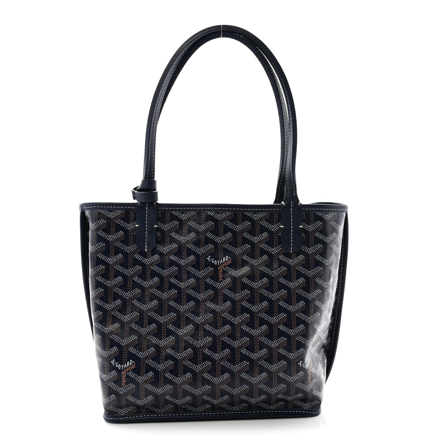 Goyardine Reversible Mini Anjou Navy