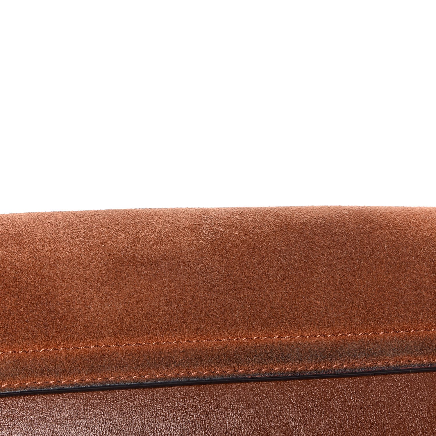 Chloe Suede Calfskin Small Faye Shoulder Bag Tobacco 13 of 15