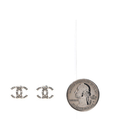 Chanel Pearl Crystal CC Earrings Gold 2 of 5