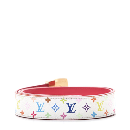 Louis Vuitton Monogram Multicolor LV Cut Reversible Belt 80 32 White Grenade 2 of 8