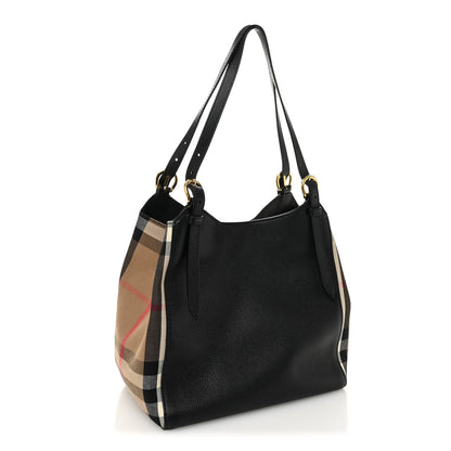 Burberry Grainy Calfskin House Check Small Canterbury Black 3 of 12