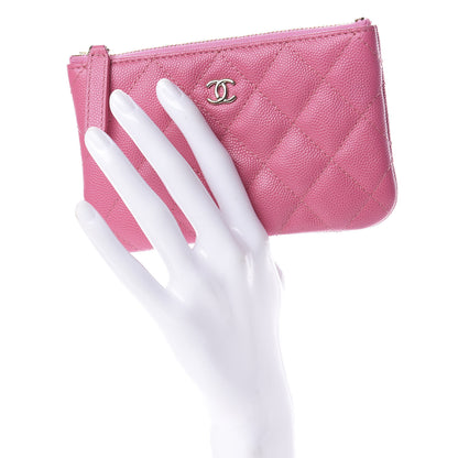 Chanel Shiny Caviar Quilted Small Cosmetic Case Pink 2 of 10