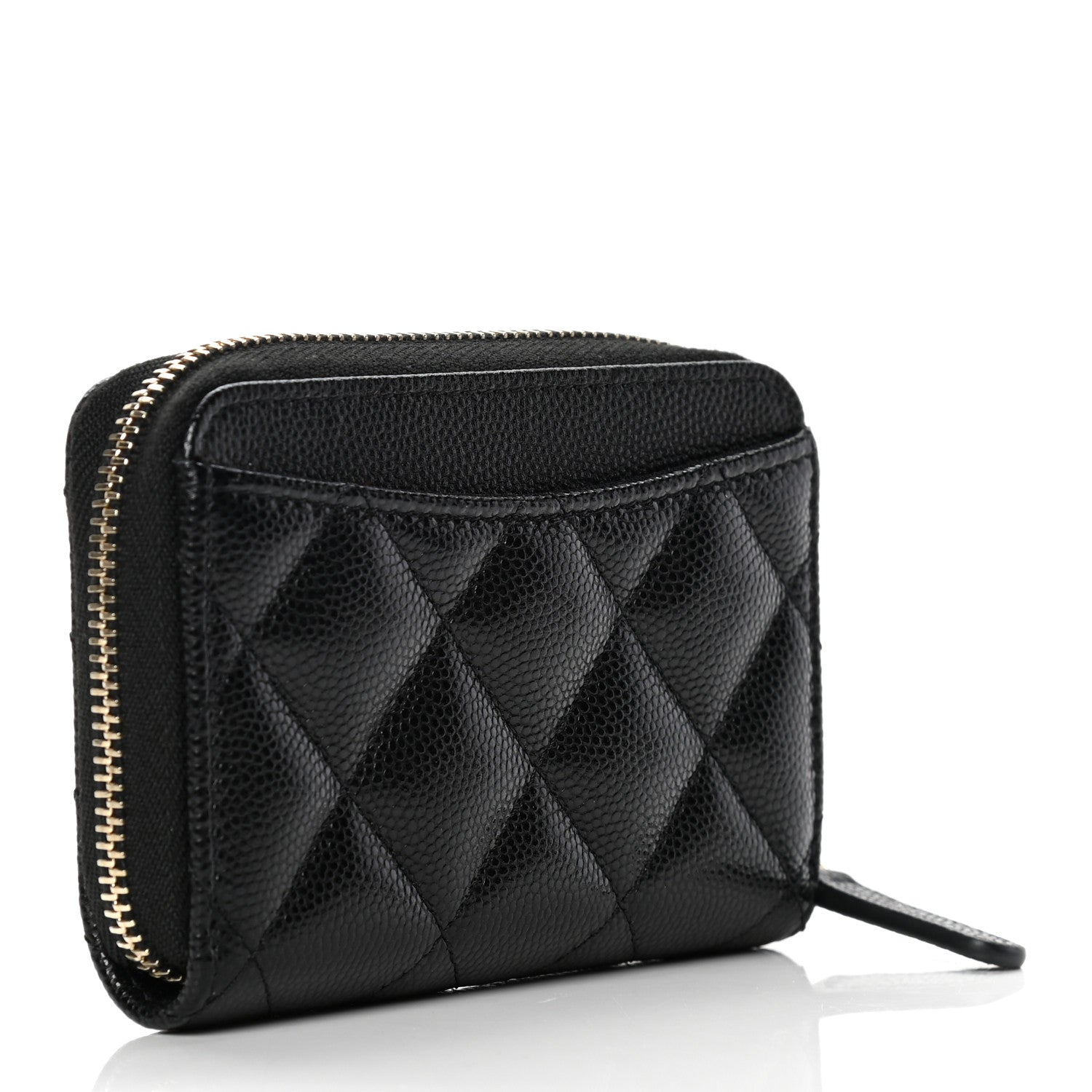 Chanel Caviar Quilted Zip Coin Purse Black 2 of 5