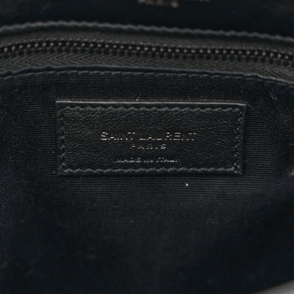 Saint Laurent Crinkled Calfskin Matelasse Monogram Large Niki Chain Satchel Black 6 of 10