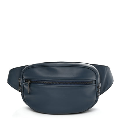 Bottega Veneta Nappa Intrecciato Front Zip Belt Bag Blue 1 of 9