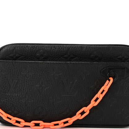 Louis Vuitton Taurillon Monogram Uniformes Solar Ray Soft Pochette Volga Belt Bag Black 8 of 10