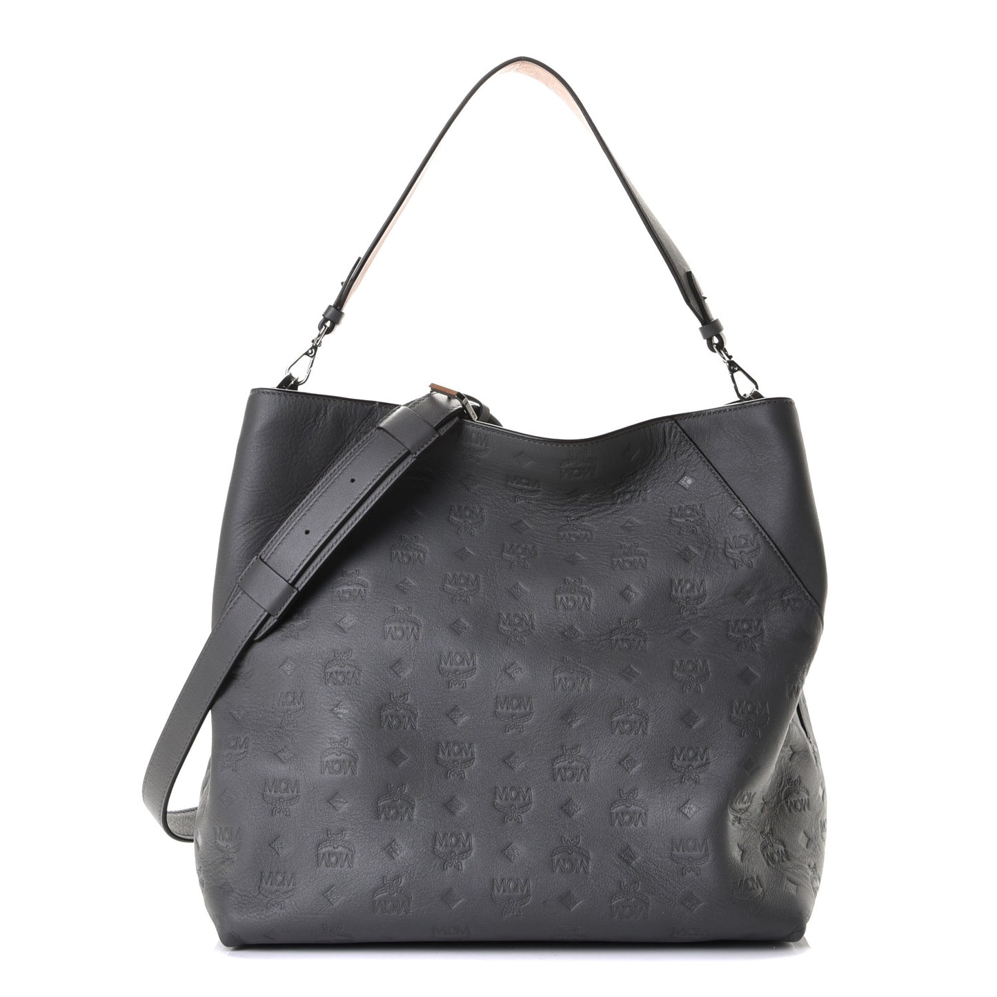 Calfskin Ottomar Large Klara Hobo Charcoal