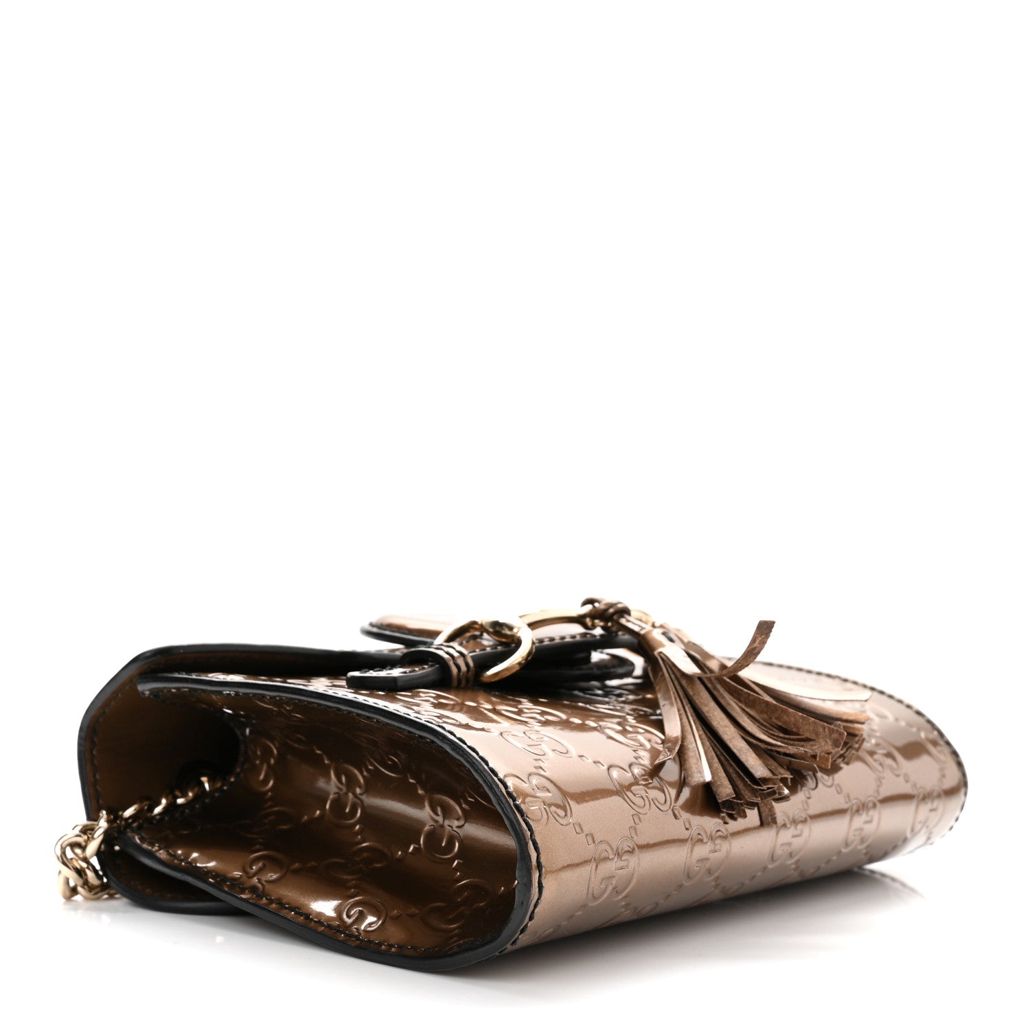 Gucci Shine Guccissima Mini Emily Chain Shoulder Bag Acero 4 of 10
