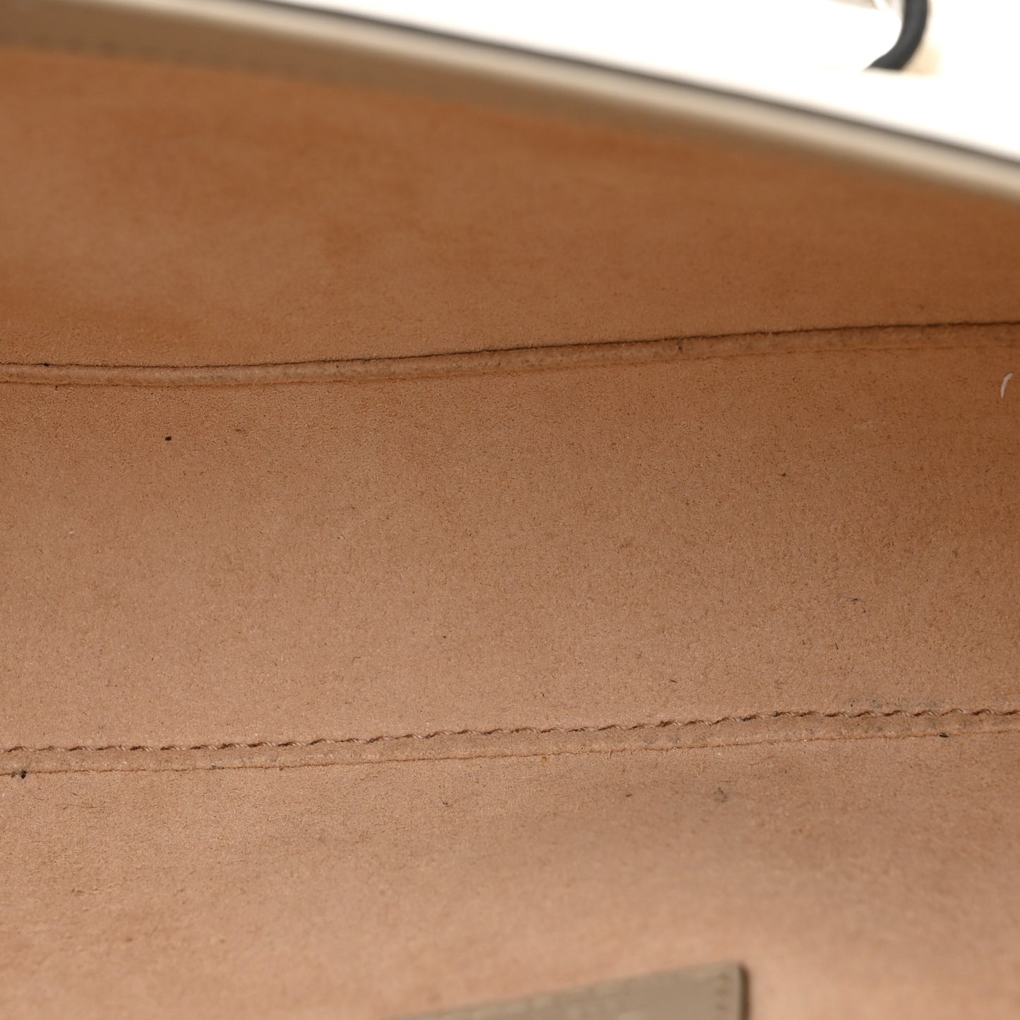 GG Supreme Monogram Small Horsebit 1955 Chain Shoulder Bag Beige Mystic White
