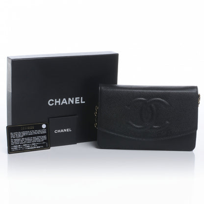 Chanel Caviar Wallet on Chain WOC Black 5 of 9