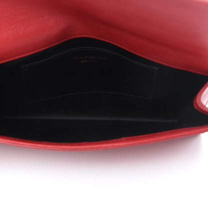 Saint Laurent Calfskin Monogram Large Belle De Jour Clutch Red 5 of 11