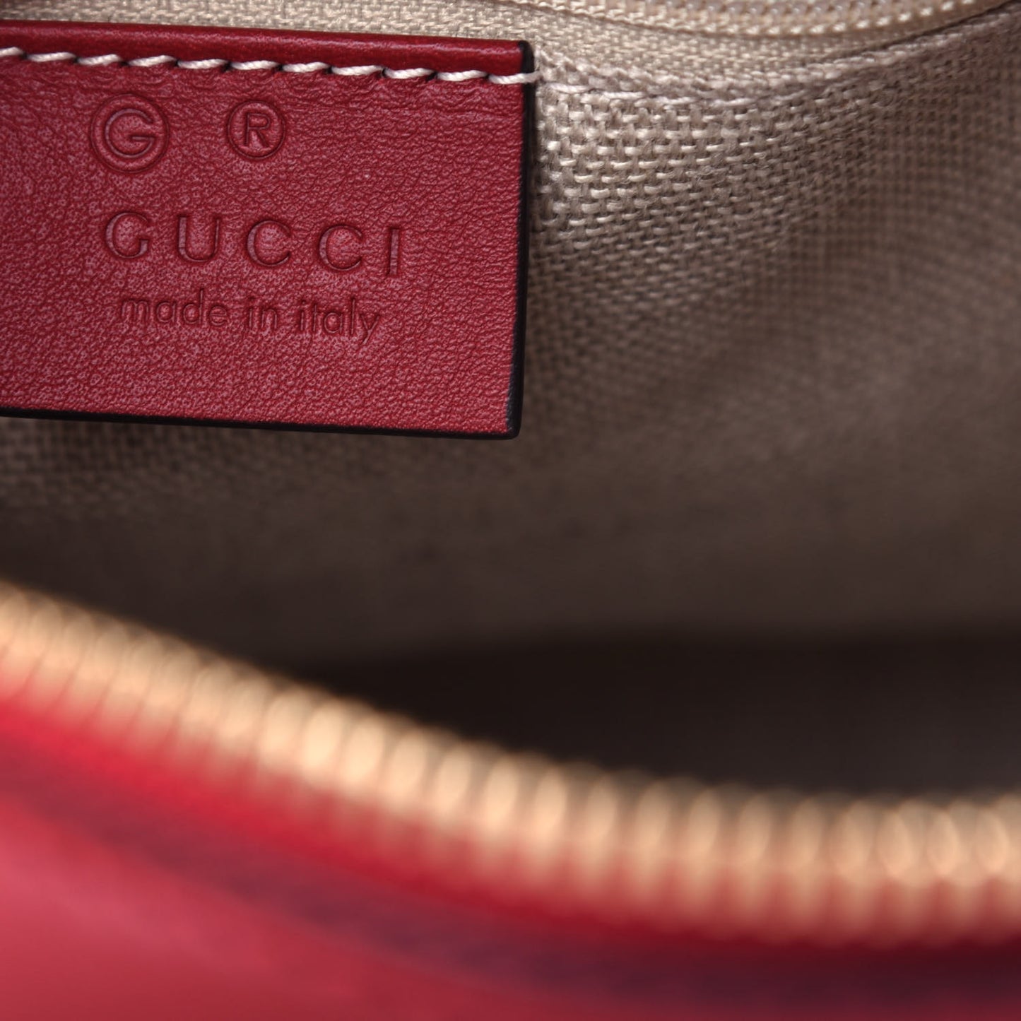 Soft Microguccissima Medium Crossbody Bag Rosso