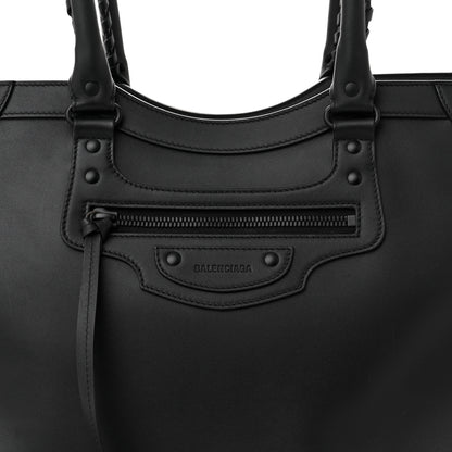 Balenciaga Smooth Calfskin Neo Classic Black Hardware Large Top Handle Bag Black 8 of 10