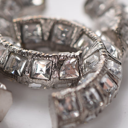 Chanel Baguette Crystal Pearl CC Bracelet Silver 7 of 8
