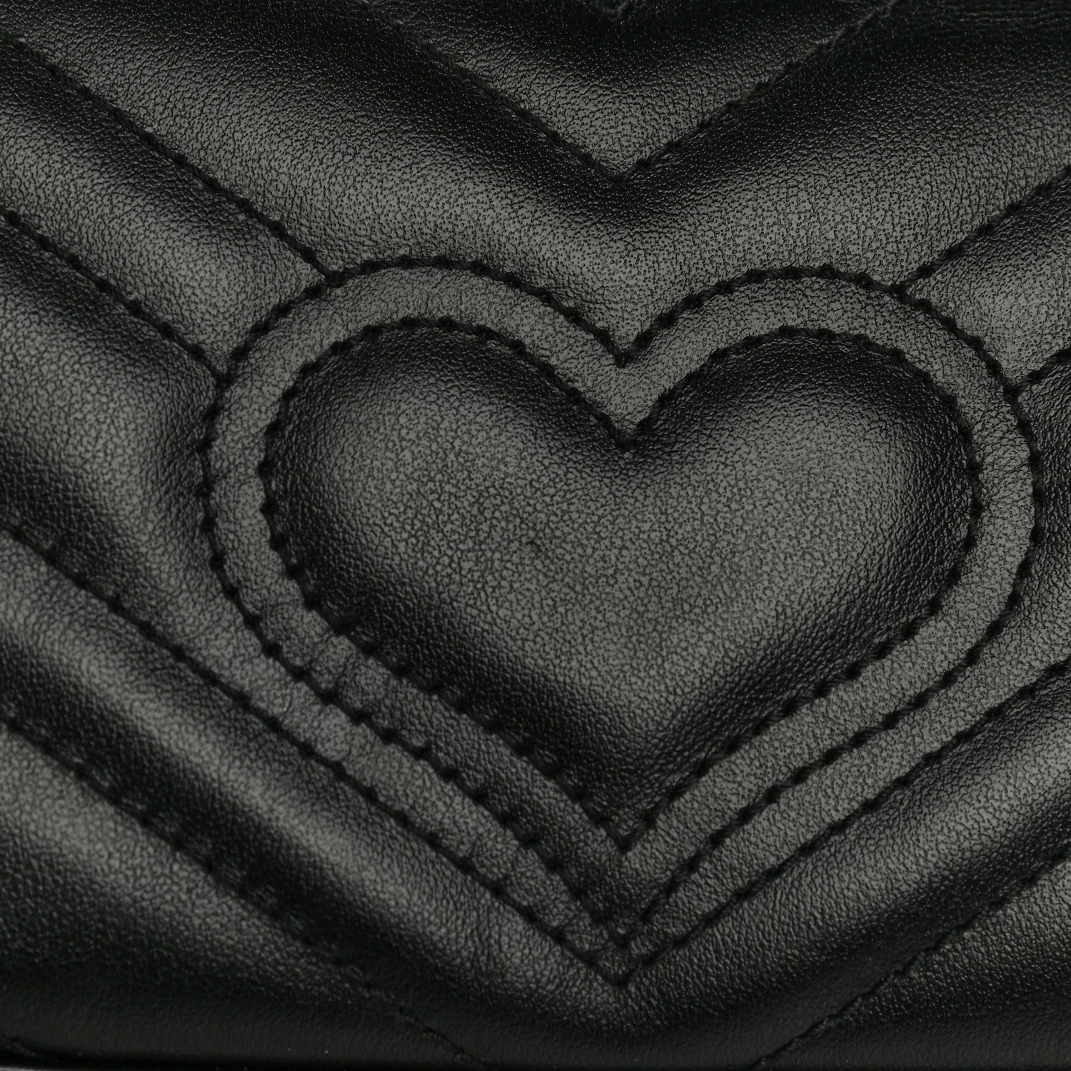 Gucci Calfskin Matelasse Super Mini GG Marmont Shoulder Bag Black 12 of 13