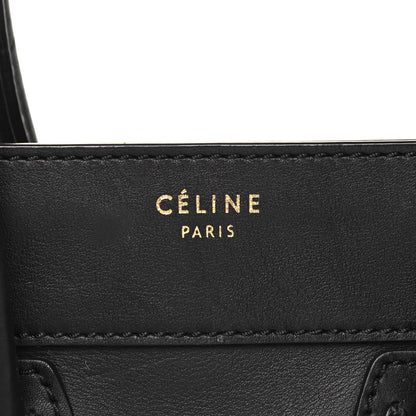 Celine Smooth Calfskin Micro Luggage Black 7 of 8