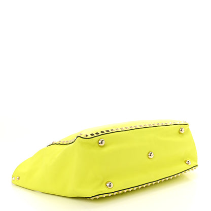Valentino Garavani Vitello Medium Rockstud Tote Yellow Fluo 3 of 10