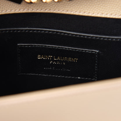 Saint Laurent Grain De Poudre Small Monogram Kate Satchel Nude Powder 6 of 8