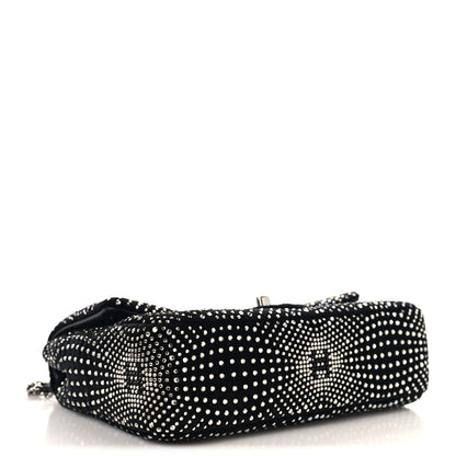 Chanel Velvet Strass Evening Flap Bag Black Silver 3 of 10