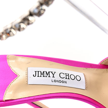 Jimmy Choo Satin Crystal Saeda 100 Pumps 40 Fuchsia 8 of 9