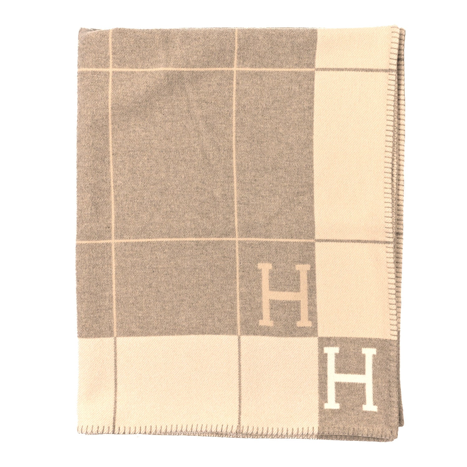 Hermes Wool Cashmere Avalon III Blanket Coco Camomille 1 of 4