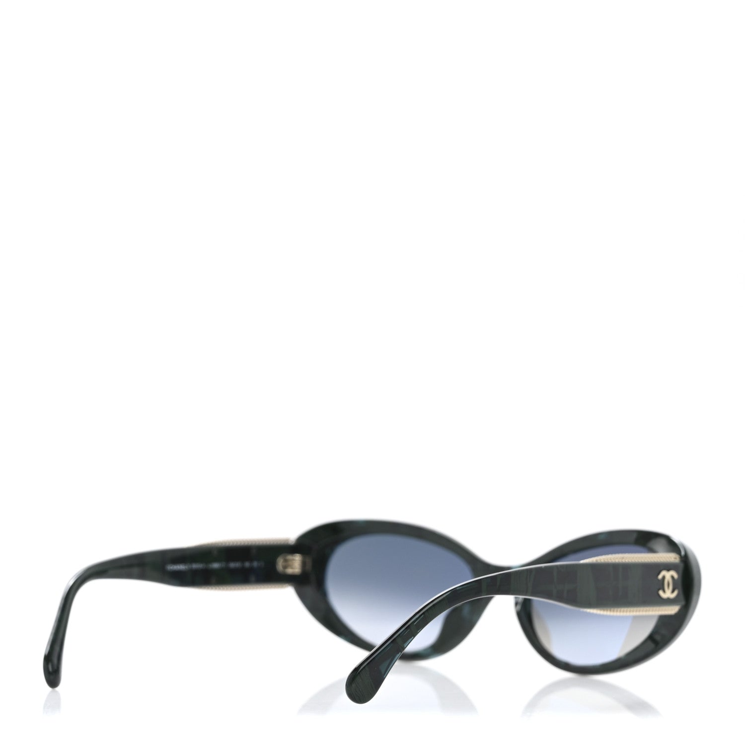 Chanel Acetate Oval Sunglasses 5515-A Green 4 of 8