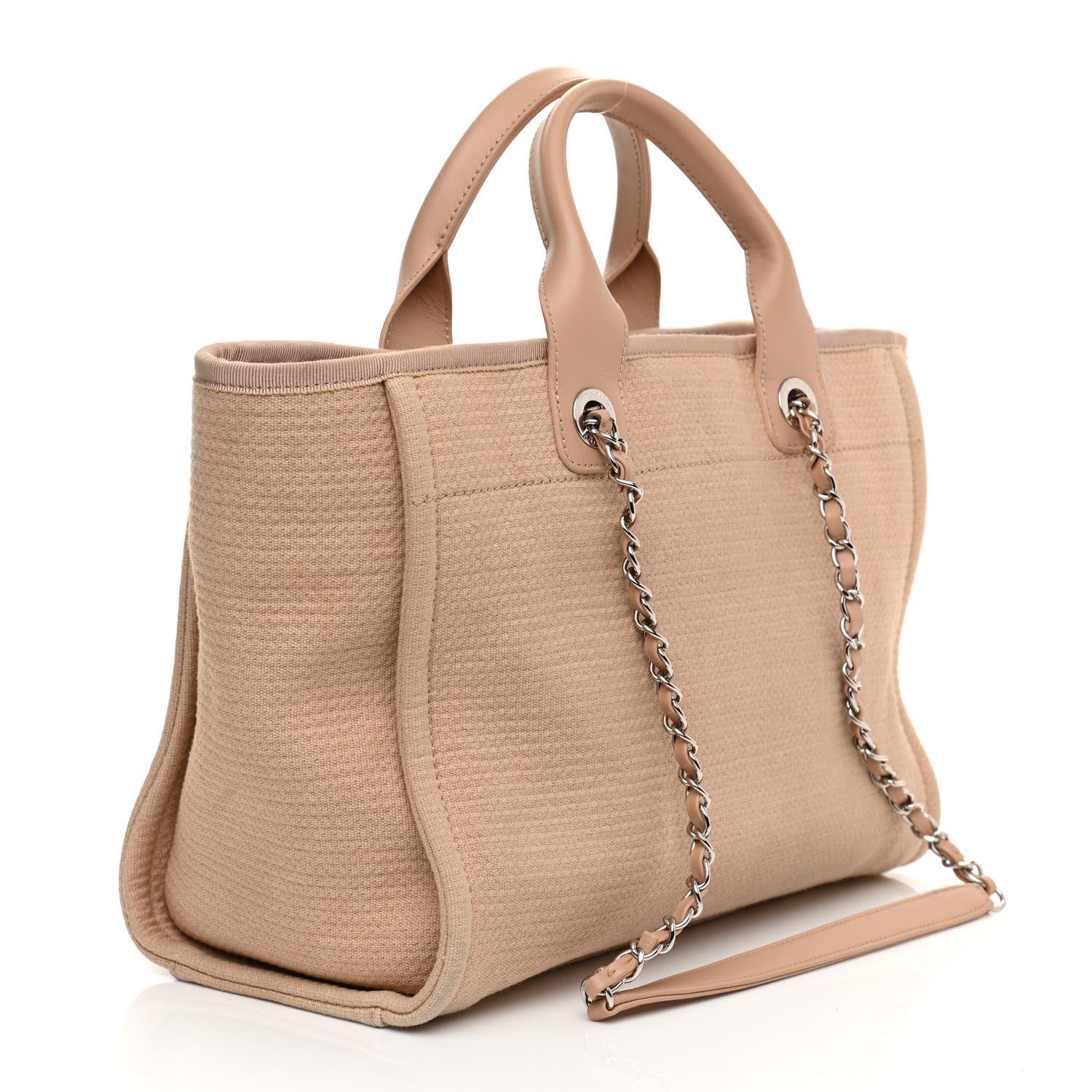 Chanel Mixed Fibers Small Deauville Tote Beige 4 of 14