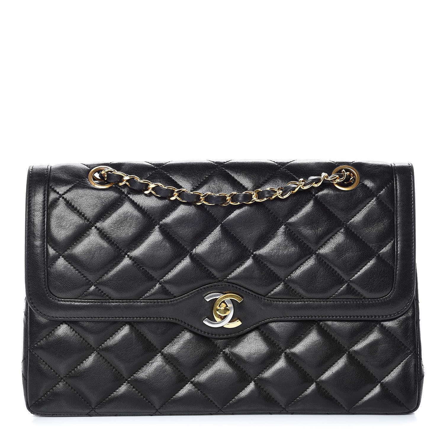 Chanel Lambskin Quilted Medium Double Flap Black 1 of 22