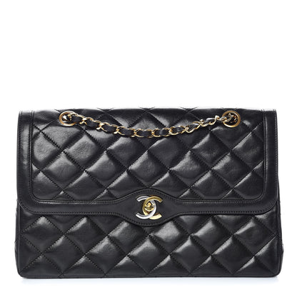 Chanel Lambskin Quilted Medium Double Flap Black 1 of 22