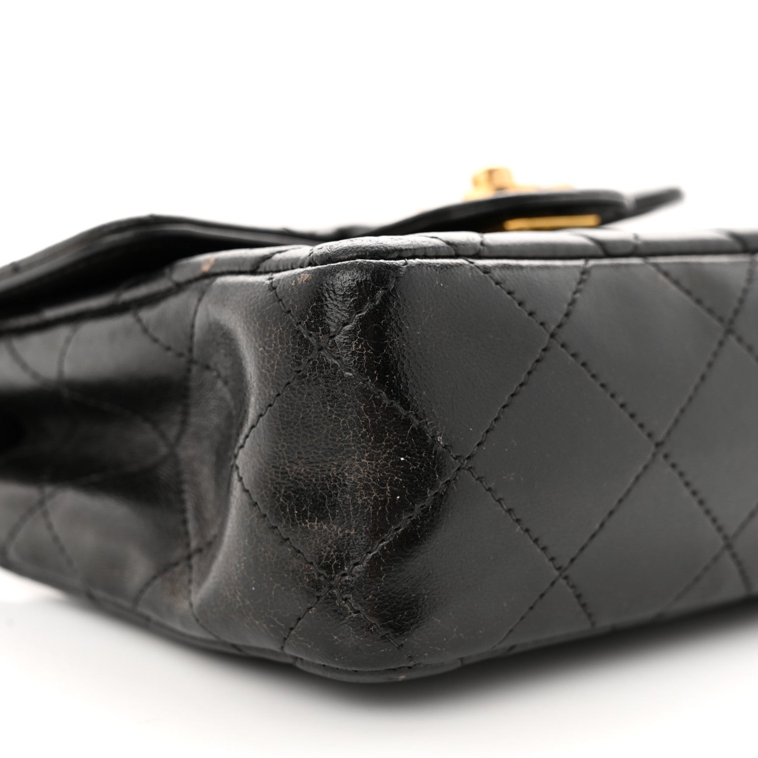 Chanel Lambskin Quilted Mini Kelly Flap Bag Black 9 of 15