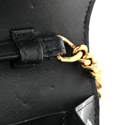 Saint Laurent Grain De Poudre Zodiac Print Small Monogram Kate Satchel Black Black 12 of 15
