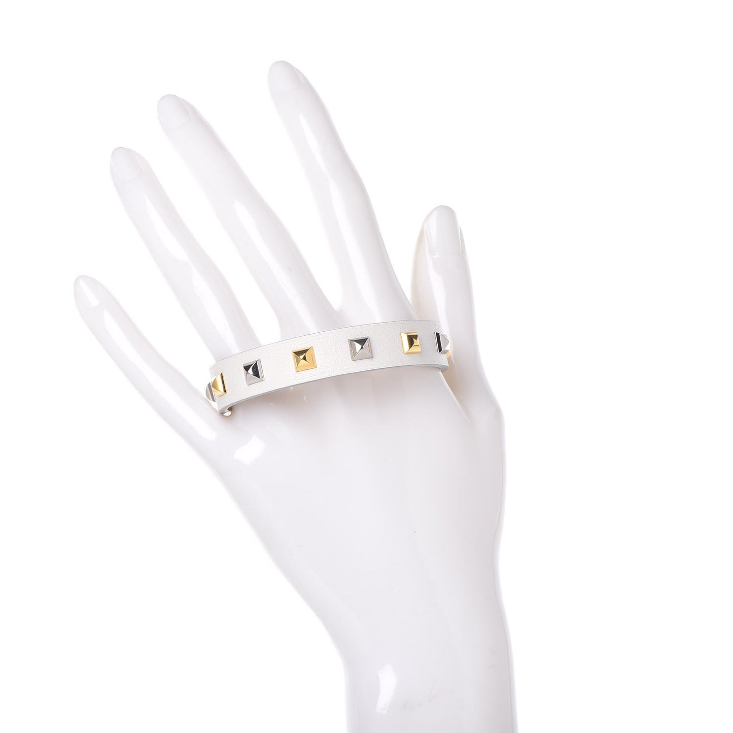 Swift Mini Dog Clous Carres Bracelet T3 White