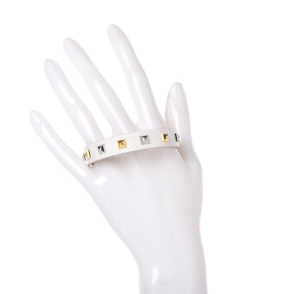 Hermes Swift Mini Dog Clous Carres Bracelet T3 White 2 of 7