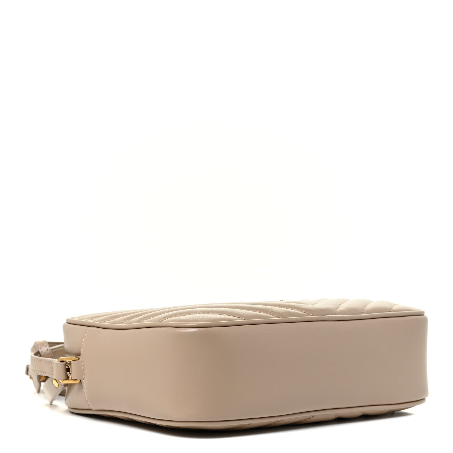Saint Laurent Calfskin Matelasse Monogram Lou Camera Bag Dark Beige 4 of 12