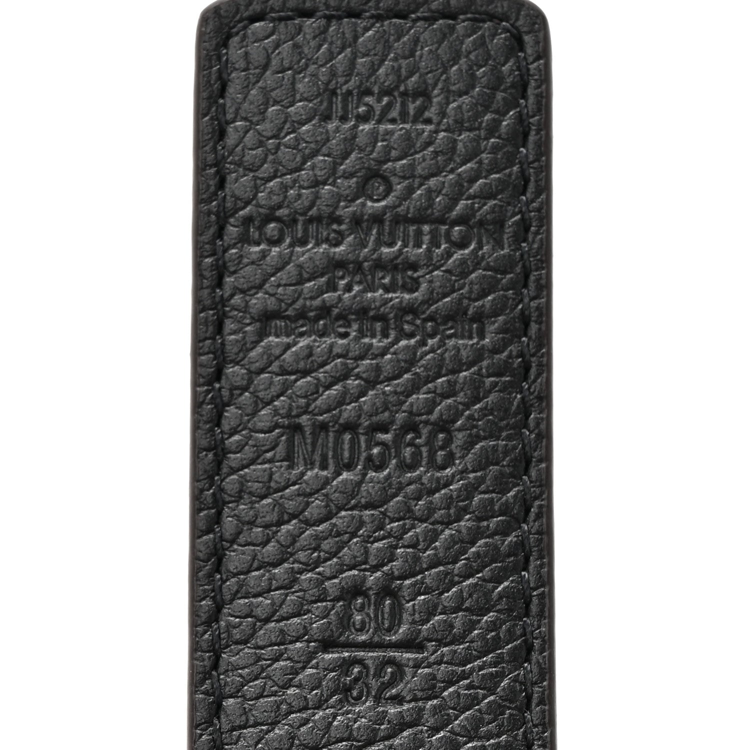 Louis Vuitton Calfskin Damier Ebene 25mm LV Iconic Reversible Belt 80 32 Black 6 of 7