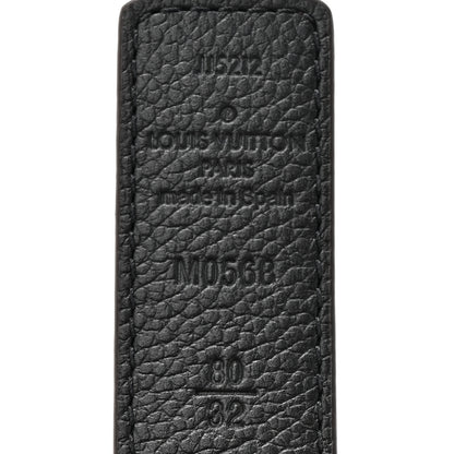 Louis Vuitton Calfskin Damier Ebene 25mm LV Iconic Reversible Belt 80 32 Black 6 of 7