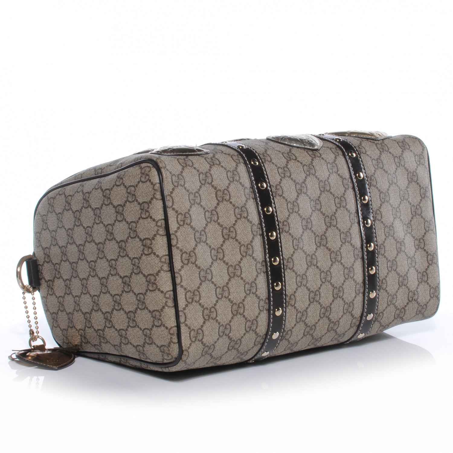 Gucci Monogram Guccissima Hearts Studded Medium Joy Boston Dark Brown 4 of 8