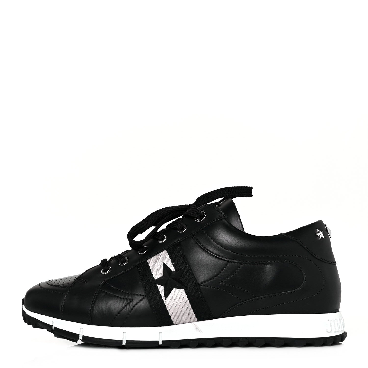 Jimmy Choo Calfskin Mens Star Stud Sneaker 44 Black 1 of 9