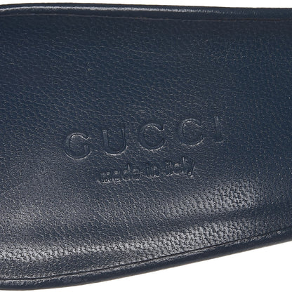 Gucci Canvas Horsebit Slides 7.5 Beige Blue 9 of 11