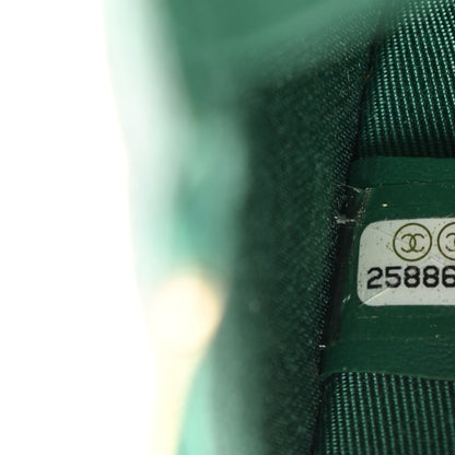 Chanel Metallic Caviar Quilted Zipped Key Holder Case Green 7 of 8