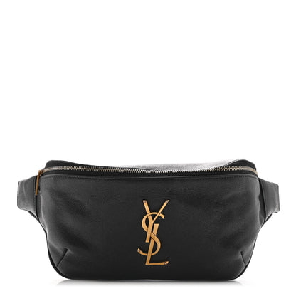 Saint Laurent Grain De Poudre Monogram Belt Bag Black 1 of 9