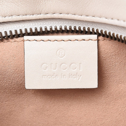 Gucci Calfskin Matelasse Mini GG Marmont Chain Shoulder Bag White 6 of 7
